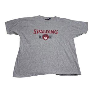 Vintage 2000s Spalding Basketball Logo Gray‎ Shirt Adult XL